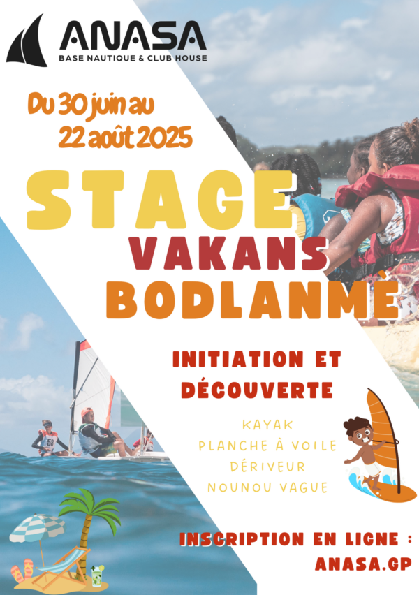 STAGE VACANCES BODLANME été GUADELOUPE NAUTISME