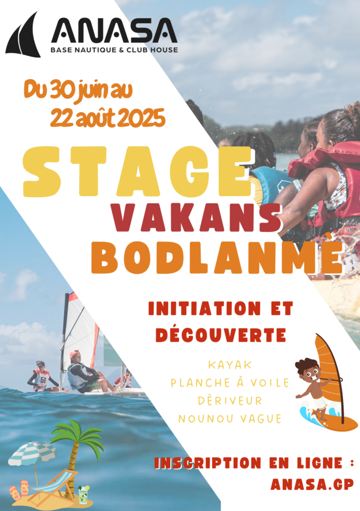 STAGE VACANCES BODLANME été GUADELOUPE NAUTISME